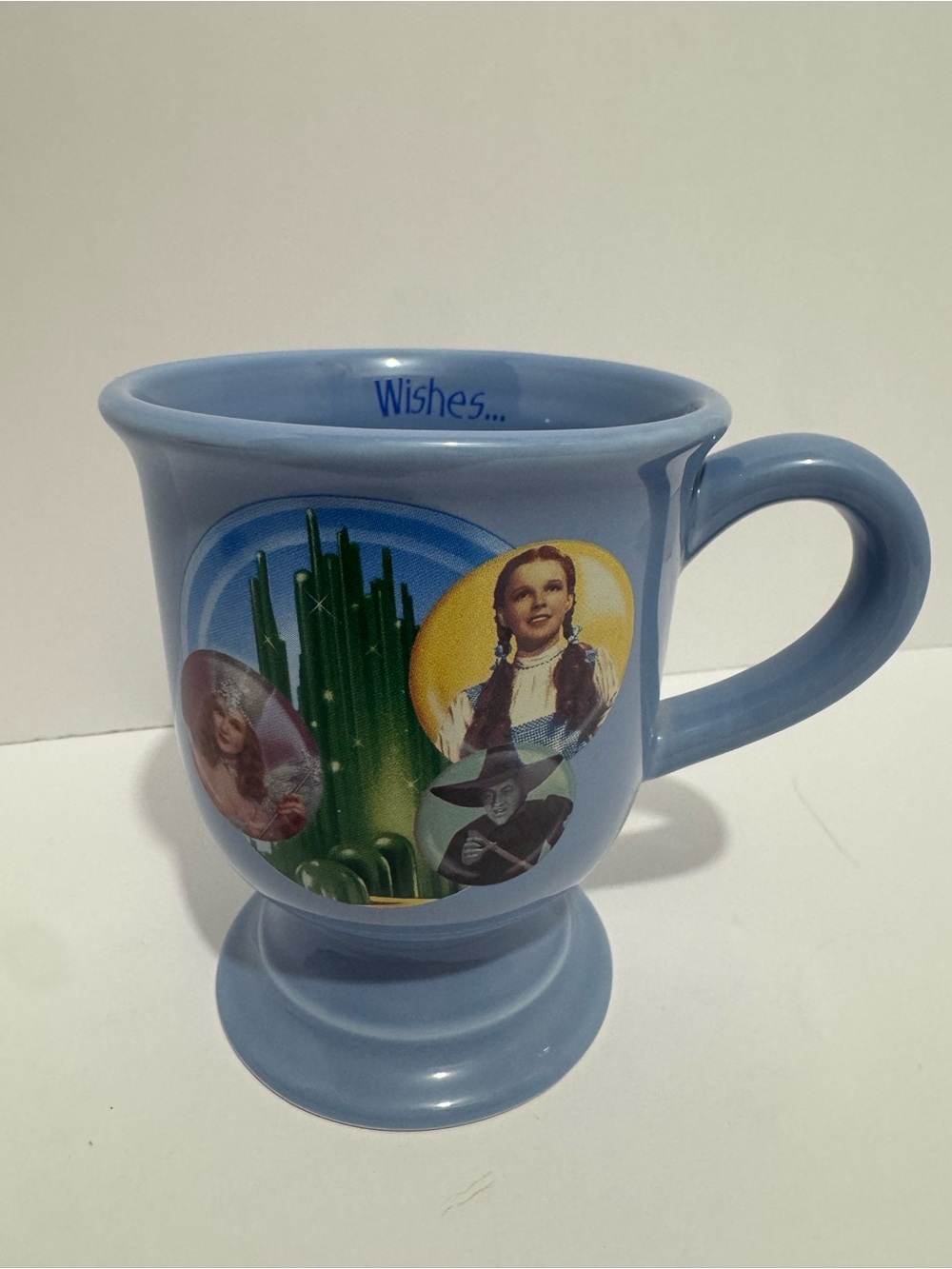 Vintage Wizard of Oz pedestal coffee mug “ Wishes really do come True”